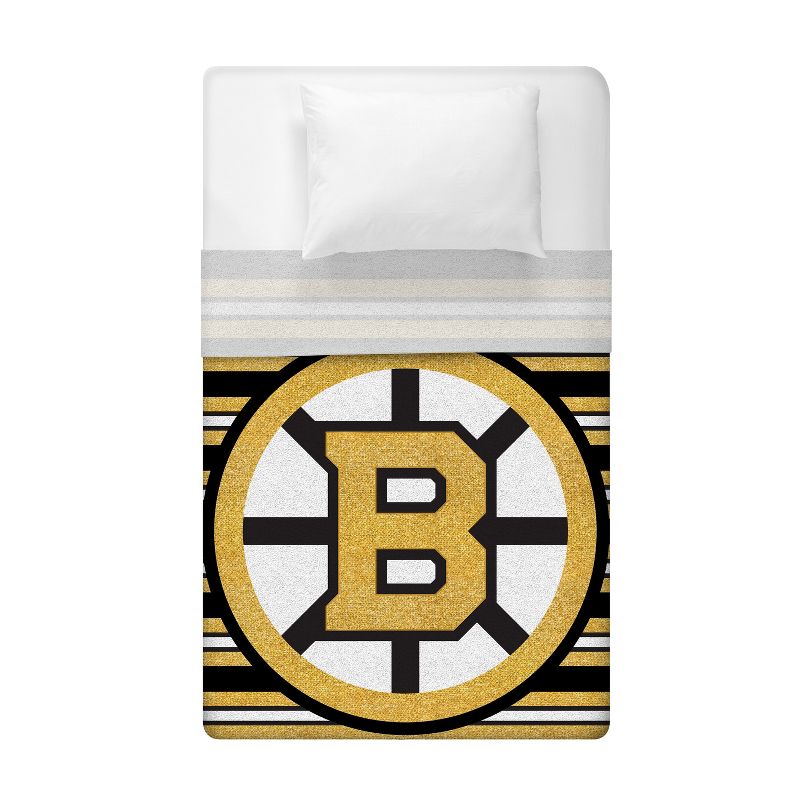 Sleep Squad Boston Bruins 100th Anniversary 60 x 80 Raschel Plush Blanket, 4 of 6