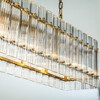 ALOADECOR Glam And Modern Antique Gold Handmade Glass Shade Chandelier Classic Lighting Fixture - 4 of 4