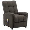 vidaXL Massage Recliner Taupe Fabric - 2 of 4