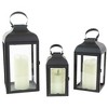 Northlight Set of 3 Black Traditional Style Candle Lanterns 12.75" - 3 of 4