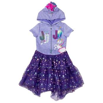 JoJo Siwa Girls Zip Up Fur Costume Dress Toddler to Big Kid