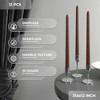 12 inch Taper Candles Set of 12 - Dripless and Smokeless Candle Unscented - Slow Burning Candle Sticks Are Perfect As Thanksgiving Taper Candles - 3 of 4