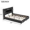 TiramisuBest Queen Size Upholstered Platform Bed with LED Headboard - 4 of 4