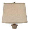 Regency Hill Avery Traditional Table Lamps Set of 2 with 7" Round Risers 25" High Faux Wood with USB LED Touch On Off Beige Shades for Living Room - 2 of 4