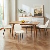 Set of 6 Upholstered Dining Chairs with Metal Legs, Modern Leather Kitchen Chairs for Dining Room, Restaurant, or Living Room-Panipeachy - 2 of 4