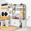 Garvee Cat Litter Box Enclosure Furniture with Shelves, Hidden Cat Litter Box Cabinet with Shelves, Sockets, Pull Out Tray - 4 of 4