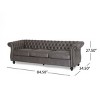3-Seater Sofa With Rolled Arms And Curved Backrest,Comfortable Couch Sofa,Upholstered Sofa For Living Room,Bedroom-Cuddlewood - 4 of 4
