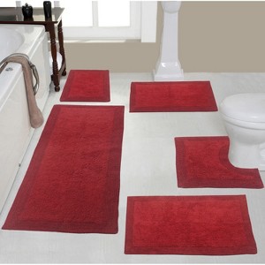 Home Weavers Luxury Collection 100% Cotton Tufted Bathroom Rug Set, Non-Slip Latex Bath Rug Set - 1 of 4