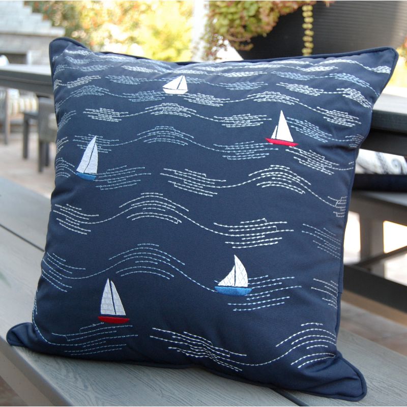 RightSide Designs Cape Series Modern Waves Indoor Outdoor Throw Pillow, 4 of 6