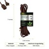 GoGreen Power (GG-24820) 16/2 20ft Household Extension Cord, 3 Outlets, Brown - 2 of 4