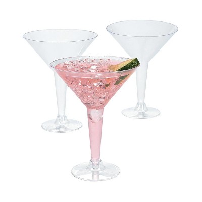 4 oz. Clear Disposable Plastic Martini Glasses - 20 Ct. : Target