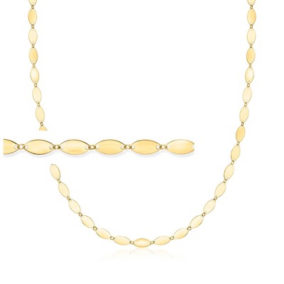 Ross-Simons Italian 10kt Yellow Gold Oval-Link Necklace
