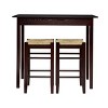 3pc Counter Height Table Dining Sets Wood/Brown - Linon - image 2 of 4