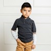 Hope & Henry Boys'  Long Sleeve Striped Shawl Collar Sweater, Infant - 4 of 4