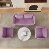 Racxily 2 Seat Upholstered Sofa, Loveseat Decorative Chair, Living Room Side Chair with Gold Metal Legs - 4 of 4