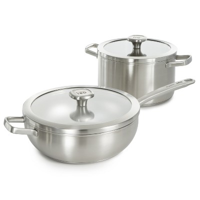 BergHOFF Graphite 5Pc Recycled 18/10 Stainless Steel Cookware Set