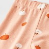 Baby Girls' 2pc Halloween Pumpkin Peplum Flared Leggings Set - Cat & Jack™ Peach Orange - 4 of 4