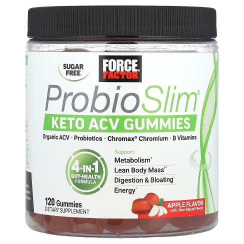 Force Factor ProbioSlim®, Keto ACV Gummies, Apple, 120 Gummies - image 1 of 3