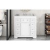Okak 36" Bathroom Vanity with Ceramic Sink, Free Standing  Vanity Set with Cabinet and 6 Drawers, Solid Wood Frame Bathroom Storage Cabinet - 4 of 4