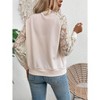 Women's Casual Lace Stitching Coat Long Sleeve Sheer Jacket Zipper Front Baseball Collar Tops Jacket Top Coat - 3 of 4