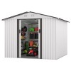 Bencmate Storage Sheds Outdoor Storage Room With All-Weather Design Metal Tool Shed For Backyard, Patio, Lawn, Multicolored, 101.18"*100.39"*70.28" - 2 of 4