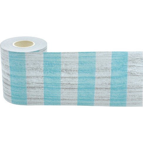 Teacher Created Resources Vintage Blue Stripes Straight Rolled Border ...