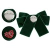 INSPIRE CHIC Women's Heart Shaped Decoration Bow Cute Elegant Preppy Brooch Pin Bow Tie - 3 of 4
