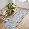 Boho Washable Machine-Woven Area Rug with Non-Slip Backing, Low Pile Soft Faux Wool Carpet for Living Room, Bedroom, Dining Room, indoor - 2 of 4