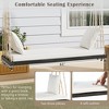 KTMBDW Patio Wooden Porch Swing,  Outdoor Hanging Porch Swing Bench with Comfy Cushion and 2 Pillows for Courtyard, Garden and Backyard - 2 of 4