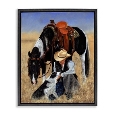 Stupell Industries Cowboy with Dog & Horse, 25" x 31"