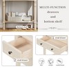 PAGED 23.7 inch Rectangle Console Table with 3 Storage Drawers,Mid-Century Entryway Table with Bottom Shelf for Living Room,Hallway - 4 of 4