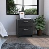 NicBex Nightstand with Drawer,Modern Side Table with Storage Space,Bedside Table for Bedroom,Living Room,Black/White - 2 of 4