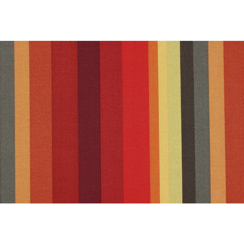 Outdoor French Edge Bench/Glider Cushion - Orange/Red Stripe - Jordan Manufacturing, 3 of 4