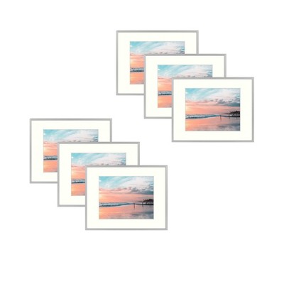 Golden State Art 11x14 Aluminum Picture Frame 1.02 Inch Thickness for 8x10 Photo - Pack of 6