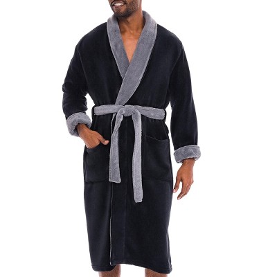 ADR Plush Fleece Men's Robe, Soft Cozy Warm Men's Bathrobe, Bath Robe