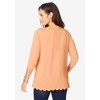 Jessica London Women's Plus Size Scallop Boatneck Tunic - 3 of 4