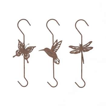 The Lakeside Collection Set of 3 Metal Plant Hangers - S Hooks for Hanging Plants Indoors and Outdoors Pot Hangers 3 Pieces