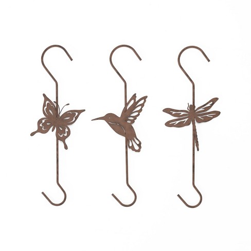 The Lakeside Collection Set Of 3 Metal Plant Hangers - S Hooks For