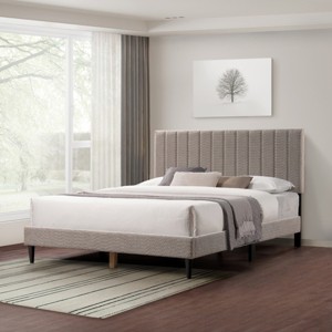 Accent Bed Modern Tufted Upholstered Frame with Noise-Reducing Design for Bedroom - Queen - 3irtyhousy - 1 of 4