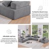 Oversized 156" Boucle Foam-Filled Modular Sectional Sofa, 4-Piece Free Combination, No Assembly Required - 4 of 4