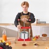 VEVOR 0.8 Gal/3L Fruit Wine Press, 2 Stainless Steel Barrels, Manual Juice Maker, Cider Apple Grape Tincture Honey Olive Oil Making Press, Red - 2 of 4