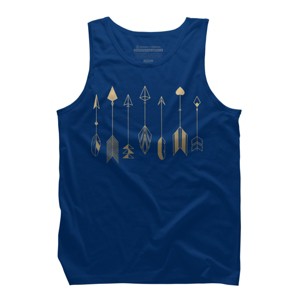 Men's Design By Humans Be Brave Little Arrow (gold) By staceyroman Tank Top - 1 of 3