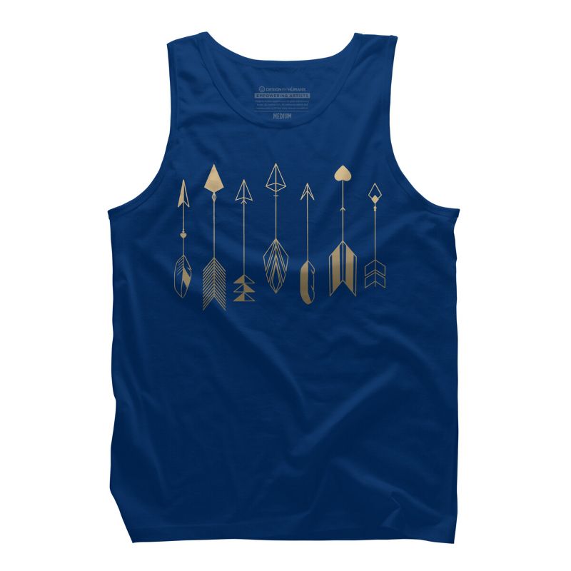 Men's Design By Humans Be Brave Little Arrow (gold) By staceyroman Tank Top, 1 of 4