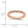 Black Bow Jewelry 2.5mm 14k Rose Gold .04 Ctw Diamond Stackable Twist Band - 4 of 4