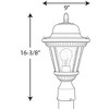 Progress Lighting Westport 1-Light Outdoor Post Lantern, Antique Bronze, Clear Seeded Glass Shade - 2 of 2