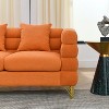 Mocamel 60Inch Oversized 2-Seater Sectional Sofa DeepSeating Fabric Living Room Comfort with 2 Pillows - 4 of 4