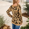 Anna-Kaci Women's V-Neck Leopard Print Sweater with Cutout Detail - 3 of 4