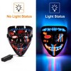 Whizmax[2PACK]Halloween Led Scary Mask -Purge Mask with 3 Lighting Modes for Cosplay Costume - 4 of 4