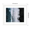 Kate and Laurel Framed Art Ocean Waves on the Black Beach in Iceland by Michael Schauer, 27x23, Oliver White Narrow - 2 of 4