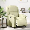 vidaXL Cream Electric Recliner Chair - Real Leather, Motorized Backrest/Footrest, Wood/Metal Frame, Foam Padded, Elderly-Friendly Armchair. - 2 of 4